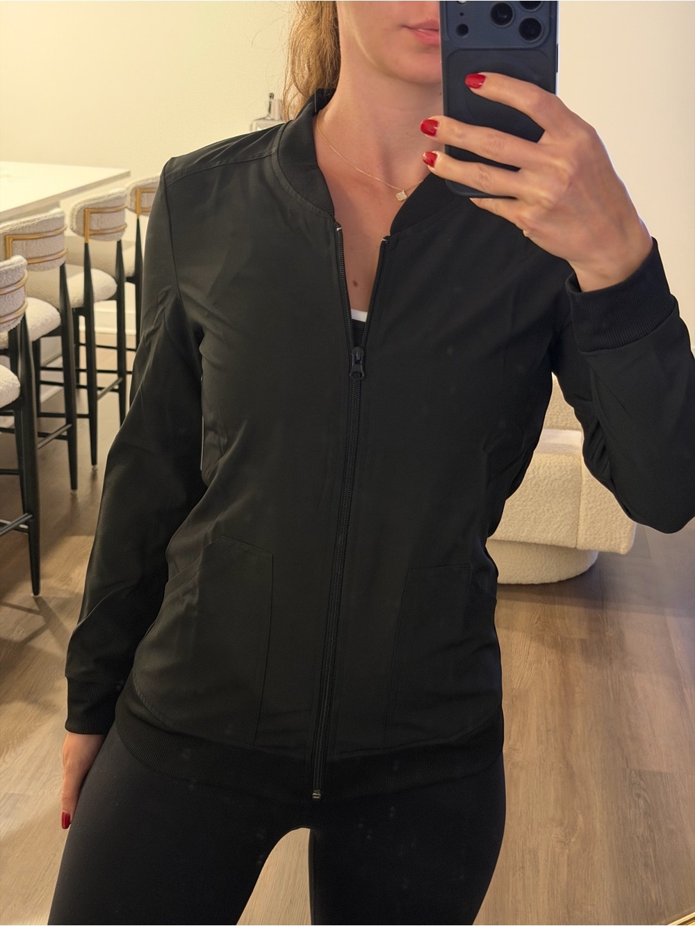 Women's Zip Front Medical Scrub Jacket
